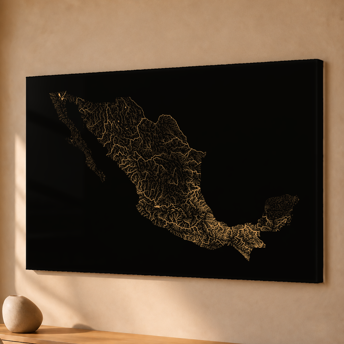 Beautiful Rivers — México — Cobre, Acrílico · 40 × 60 cm, Sem margem