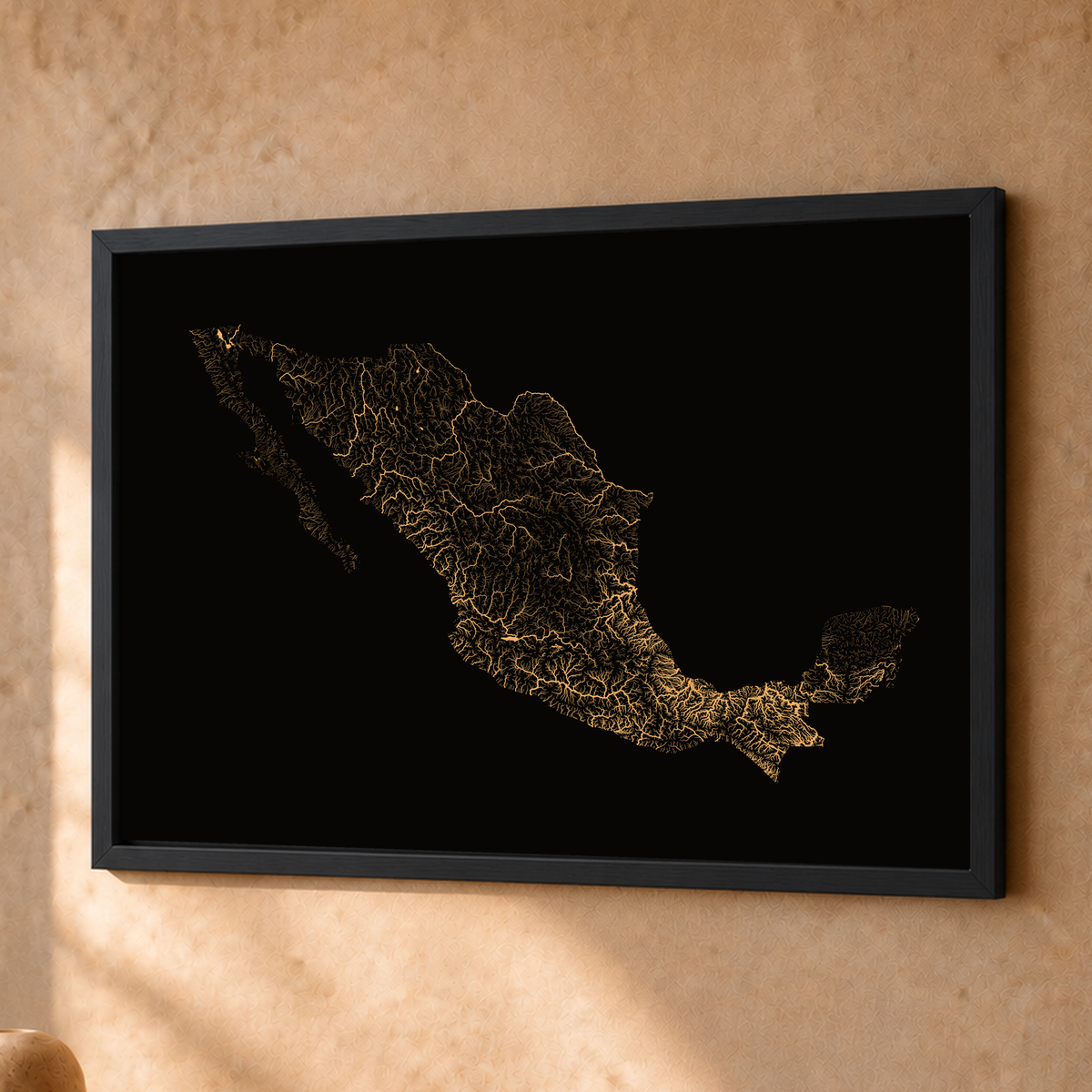 Beautiful Rivers — México — Cobre, Fine art emoldurado · 30 × 40 cm, Preto · Sem margem