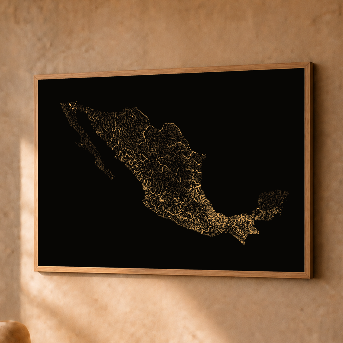Beautiful Rivers — México — Cobre, Fine art emoldurado · 30 × 40 cm, Natural · Sem margem