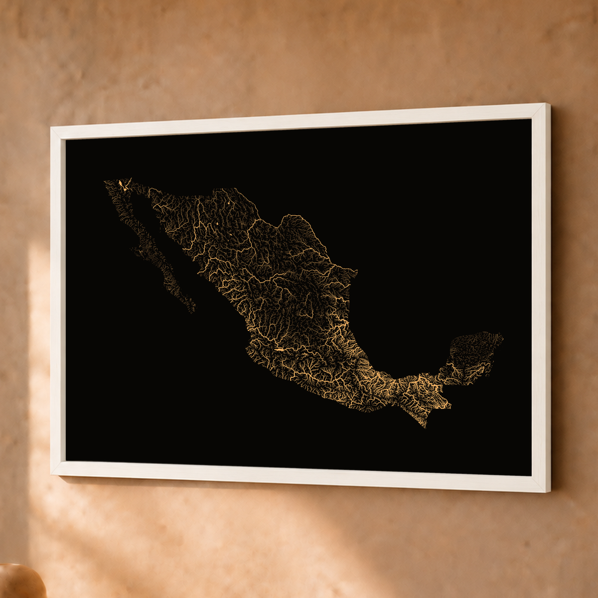 Beautiful Rivers — México — Cobre, Fine art emoldurado · 30 × 40 cm, Branco · Sem margem