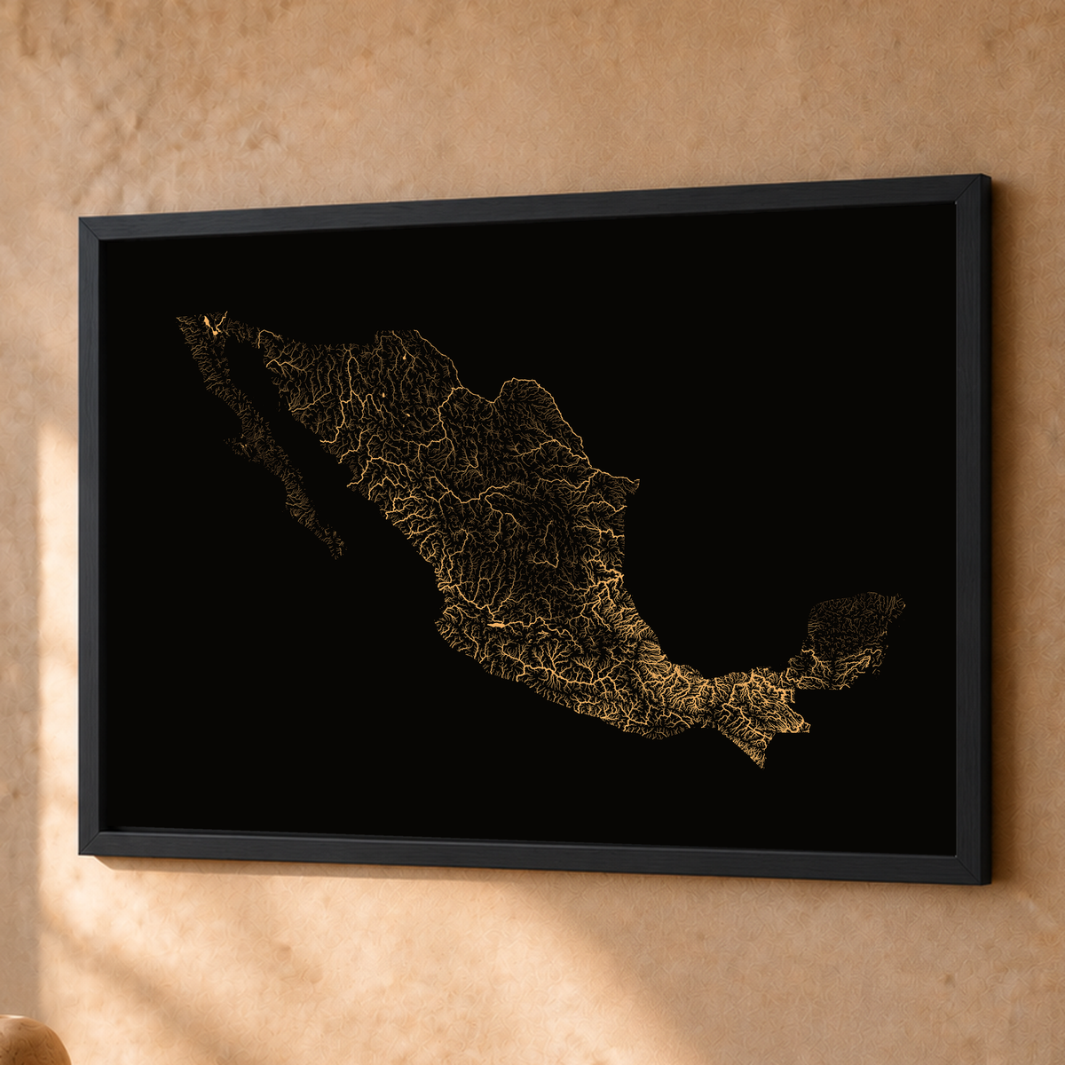 Beautiful Rivers — México — Cobre, Fine art emoldurado · 45 × 60 cm, Preto · Sem margem
