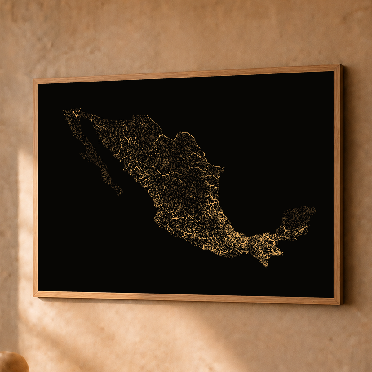Beautiful Rivers — México — Cobre, Fine art emoldurado · 45 × 60 cm, Natural · Sem margem