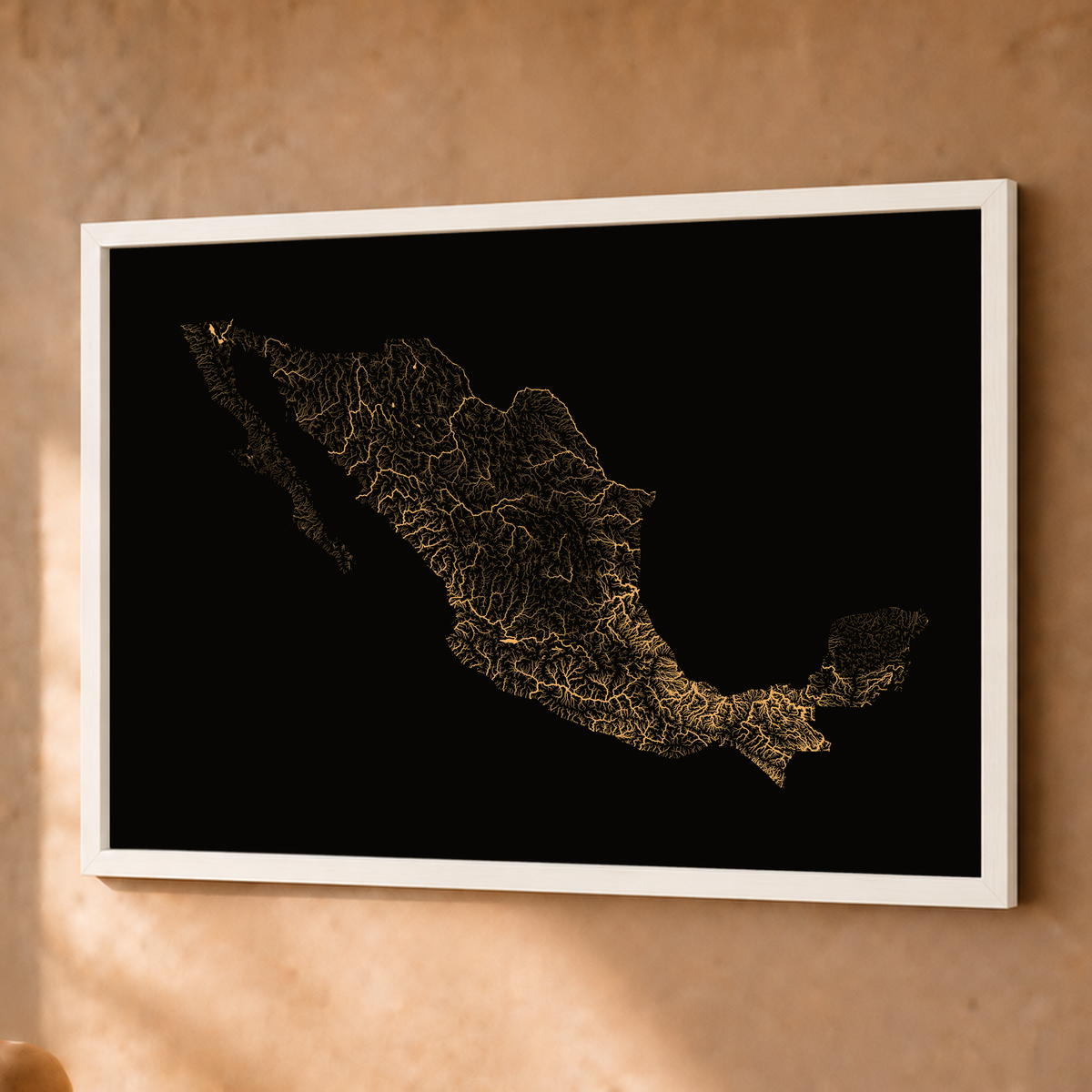 Beautiful Rivers — México — Cobre, Fine art emoldurado · 45 × 60 cm, Branco · Sem margem