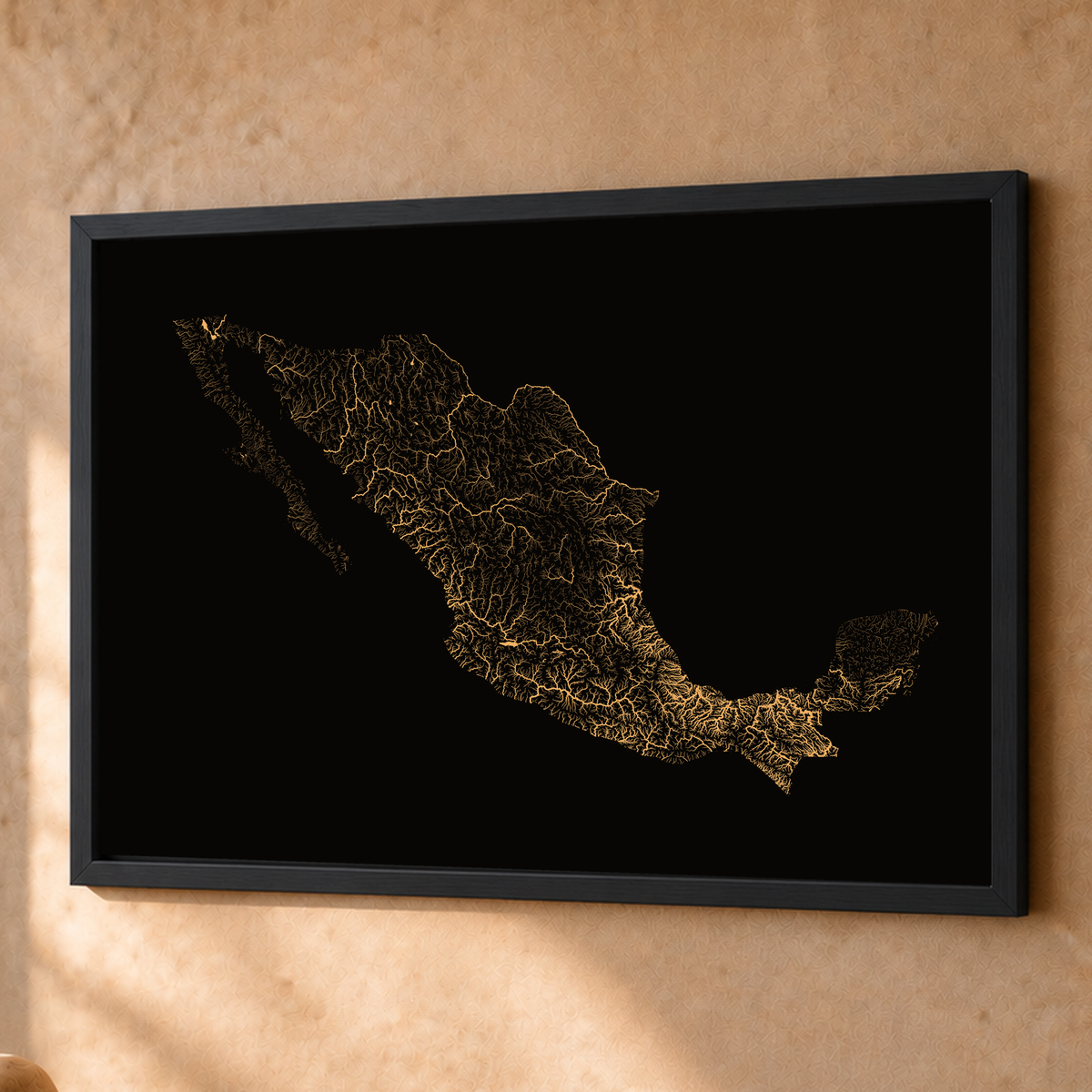 Beautiful Rivers — México — Cobre, Fine art emoldurado · 60 × 80 cm, Preto · Sem margem