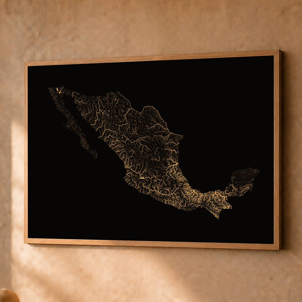 Beautiful Rivers — México — Cobre, Fine art emoldurado · 60 × 80 cm, Natural · Sem margem