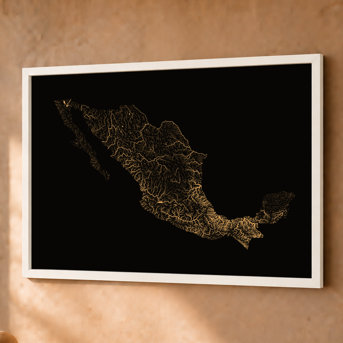 Beautiful Rivers — México — Cobre, Fine art emoldurado · 60 × 80 cm, Branco · Sem margem