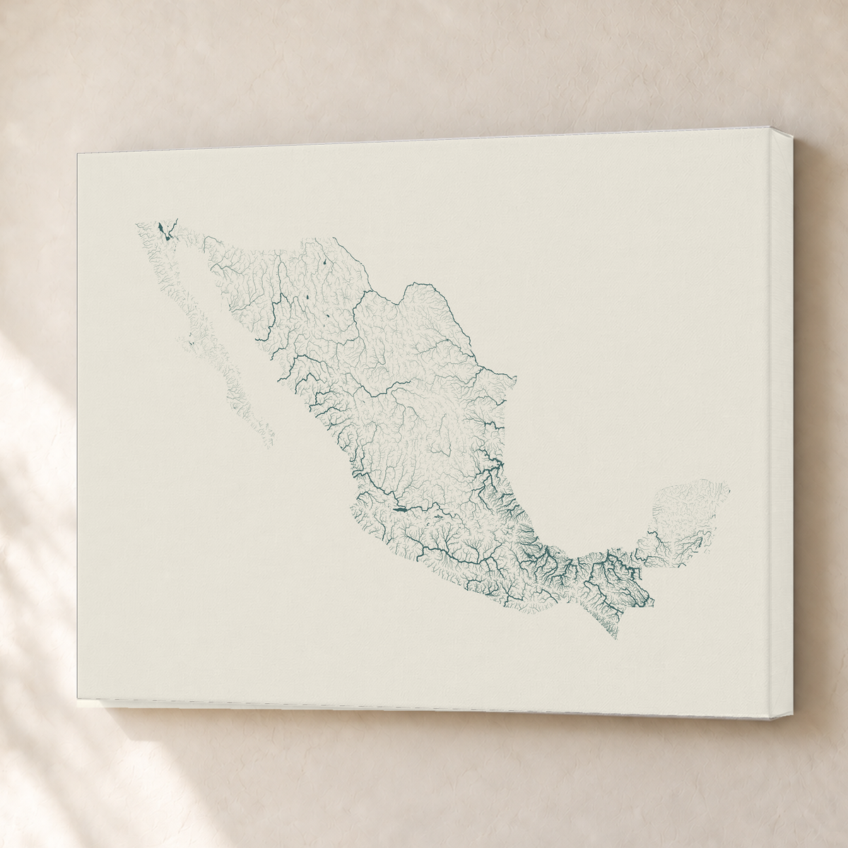 Beautiful Rivers — México — Natural e luminosa, Canvas · 45 × 60 cm, Sem margem