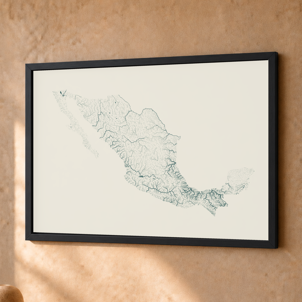 Beautiful Rivers — México — Natural e luminosa, Fine art emoldurado · 30 × 40 cm, Preto · Sem margem