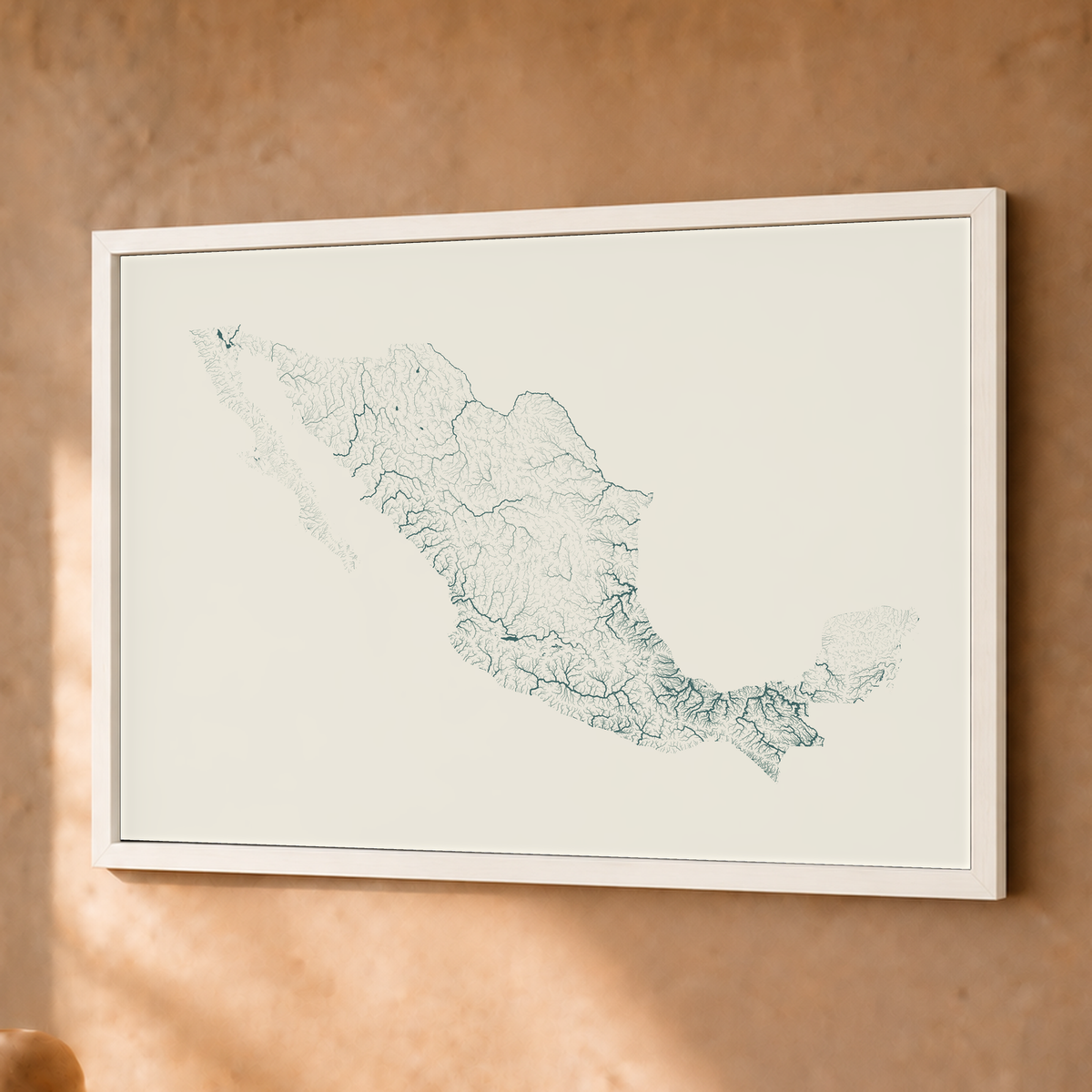 Beautiful Rivers — México — Natural e luminosa, Fine art emoldurado · 30 × 40 cm, Branco · Sem margem