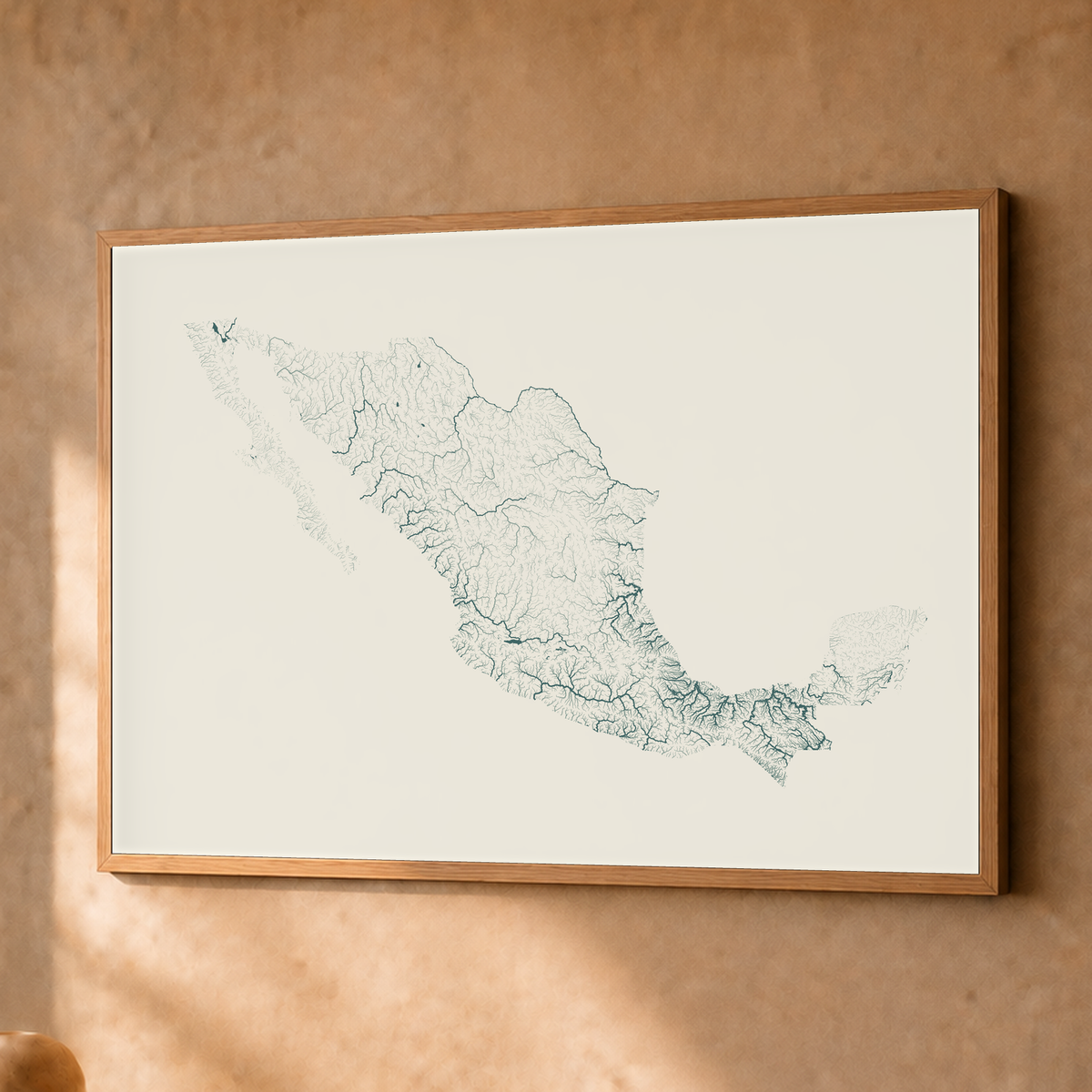 Beautiful Rivers — México — Natural e luminosa, Fine art emoldurado · 45 × 60 cm, Natural · Sem margem