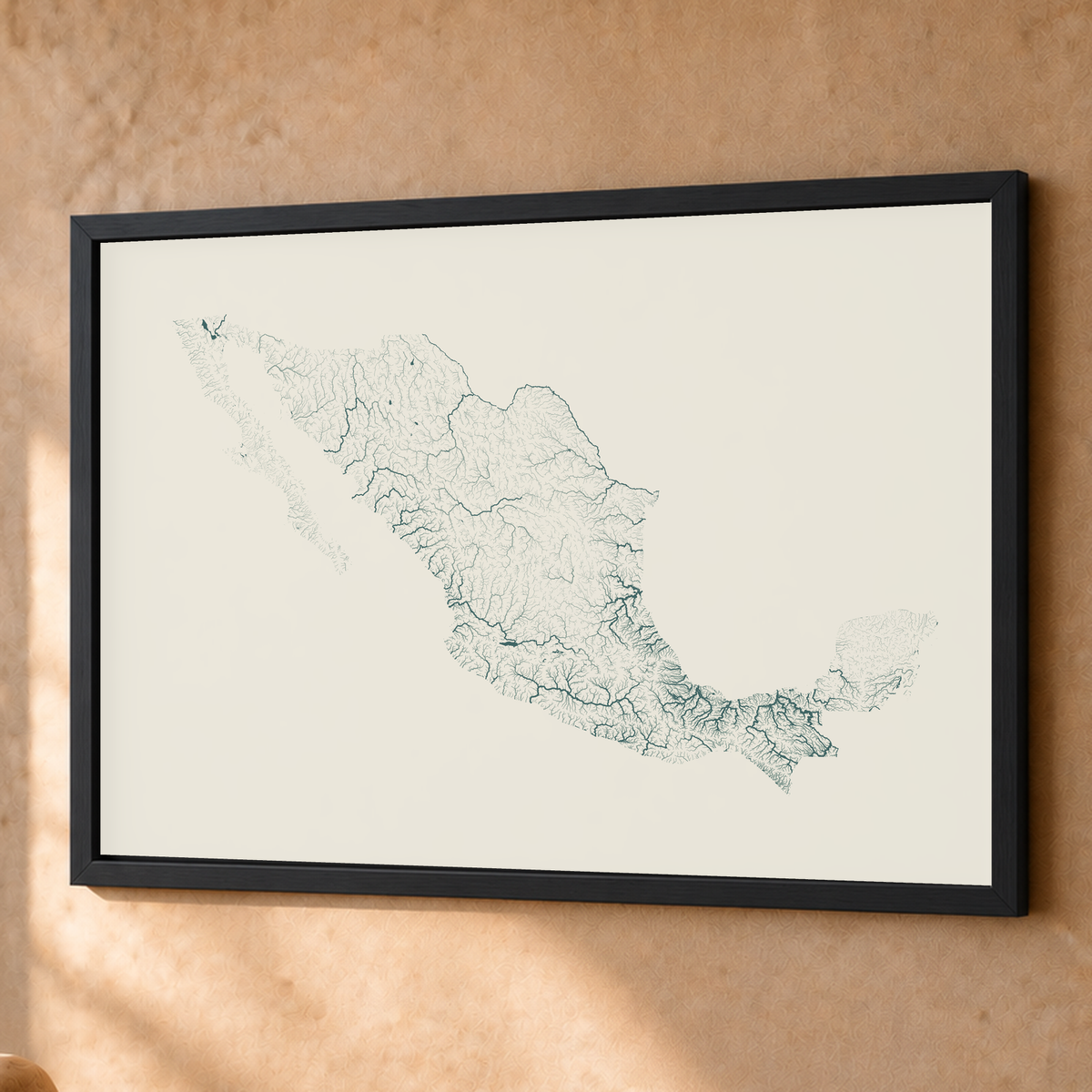 Beautiful Rivers — México — Natural e luminosa, Fine art emoldurado · 60 × 80 cm, Preto · Sem margem