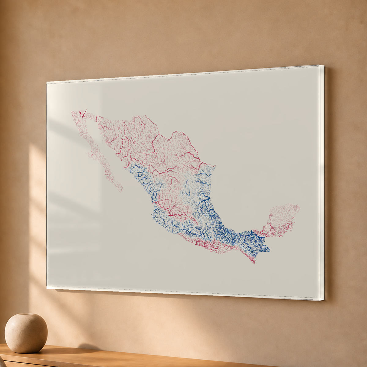 Beautiful Rivers — México — Risografia, Acrílico · 30 × 40 cm, Sem margem