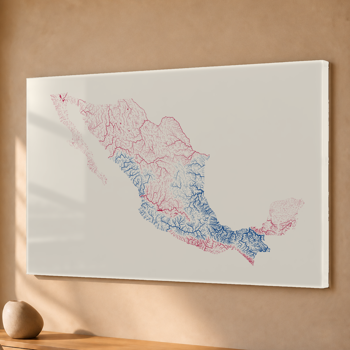 Beautiful Rivers — México — Risografia, Acrílico · 40 × 60 cm, Sem margem