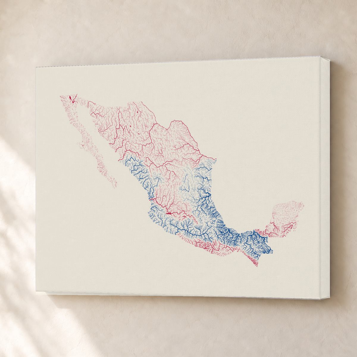 Beautiful Rivers — México — Risografia, Canvas · 30 × 40 cm, Sem margem