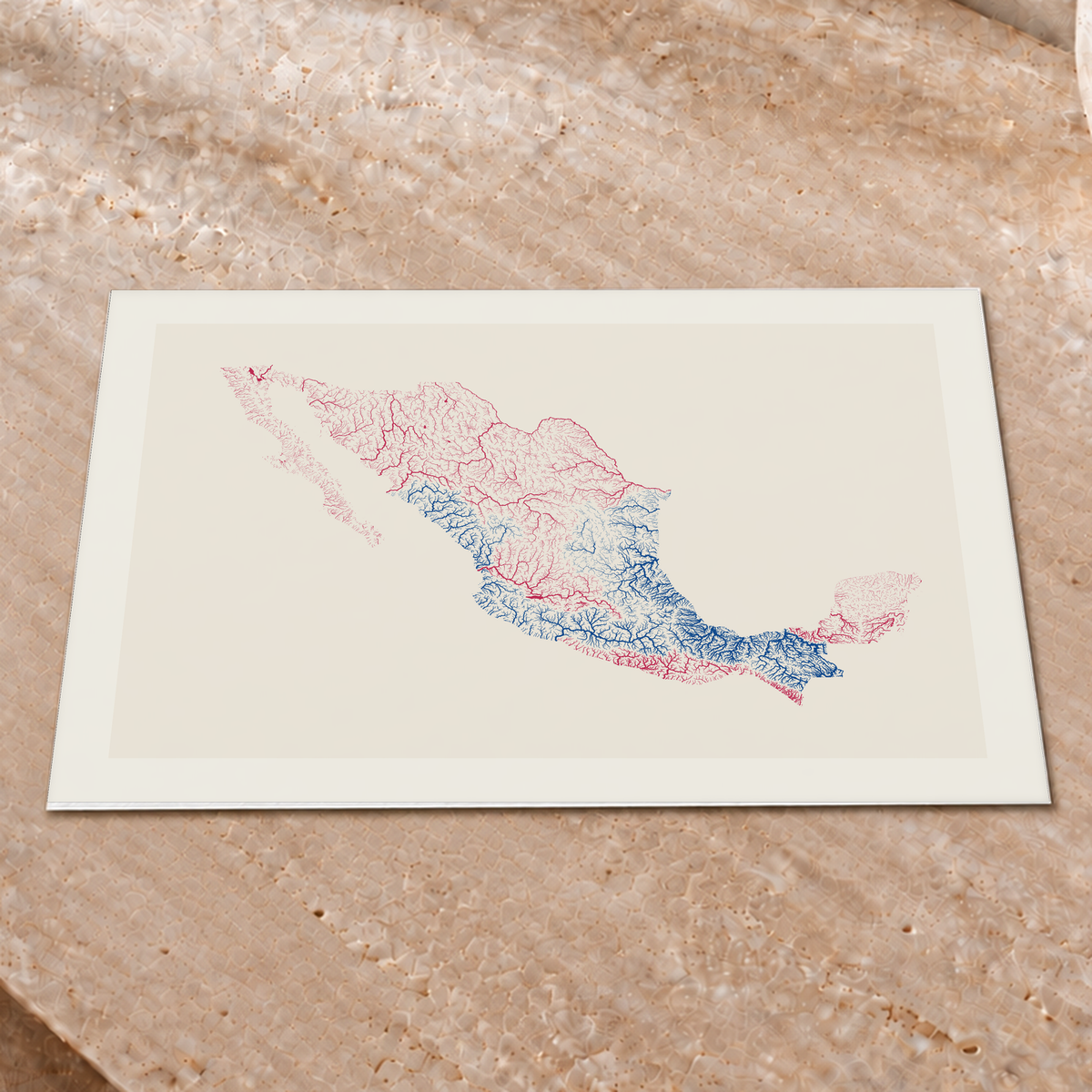 Beautiful Rivers — México — Risografia, Impressão fine art · 30 × 40 cm, Margem branca