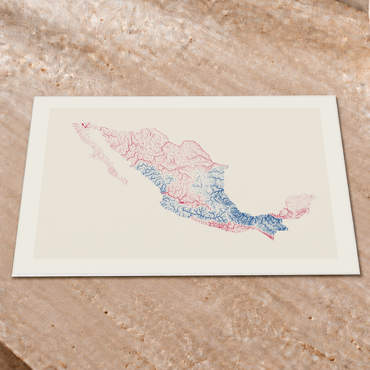 Beautiful Rivers — México — Risografia, Impressão fine art · 45 × 60 cm, Margem branca