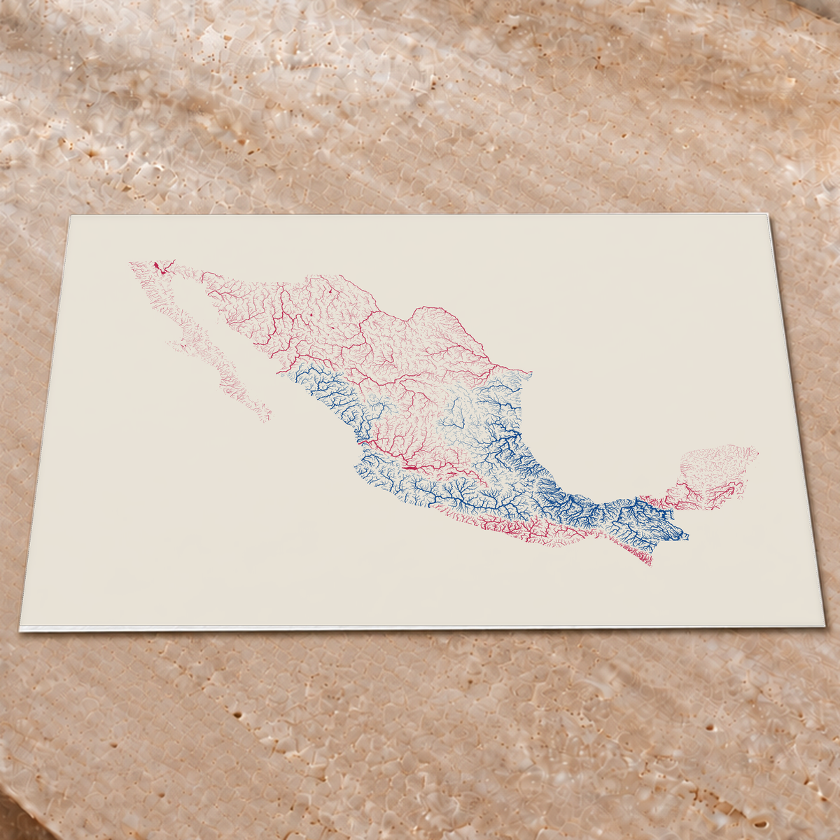 Beautiful Rivers — México — Risografia, Impressão fine art · 60 × 80 cm, Sem margem