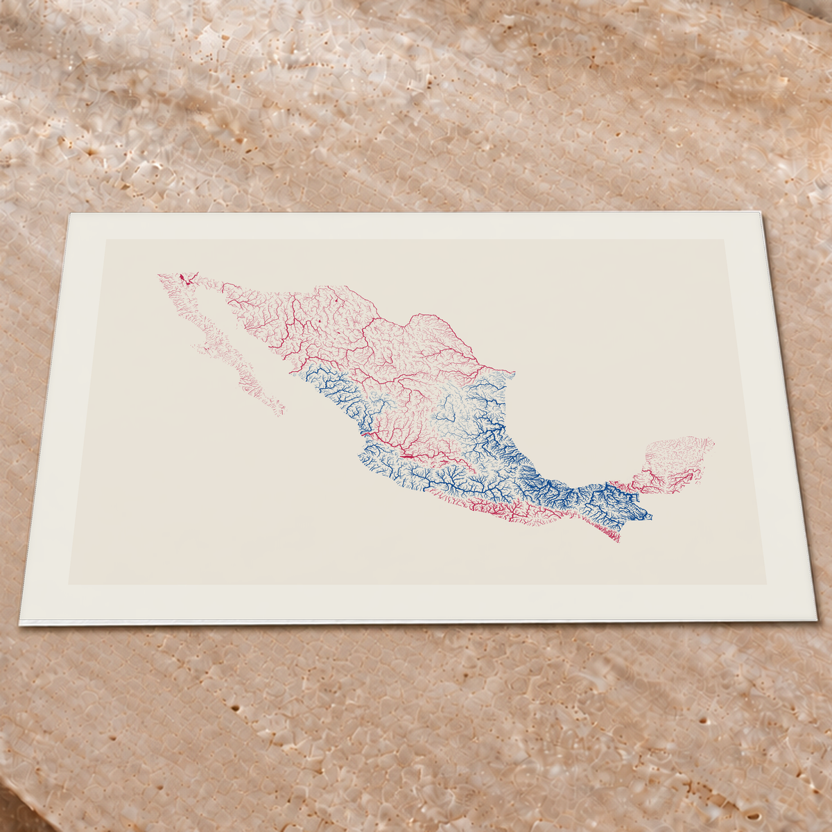 Beautiful Rivers — México — Risografia, Impressão fine art · 60 × 80 cm, Margem branca