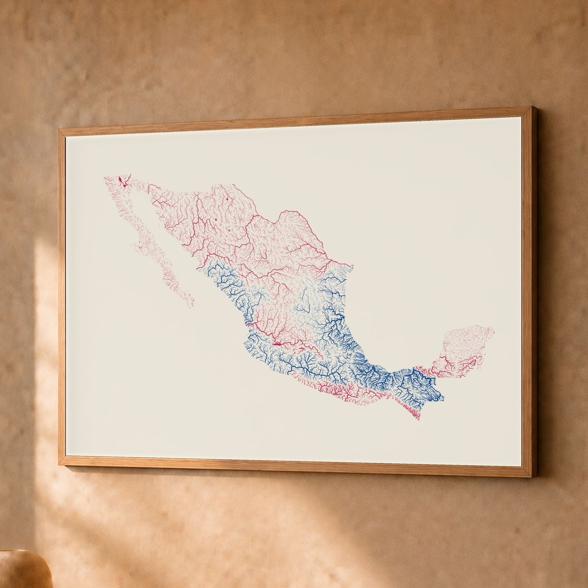 Beautiful Rivers — México — Risografia, Fine art emoldurado · 30 × 40 cm, Natural · Sem margem