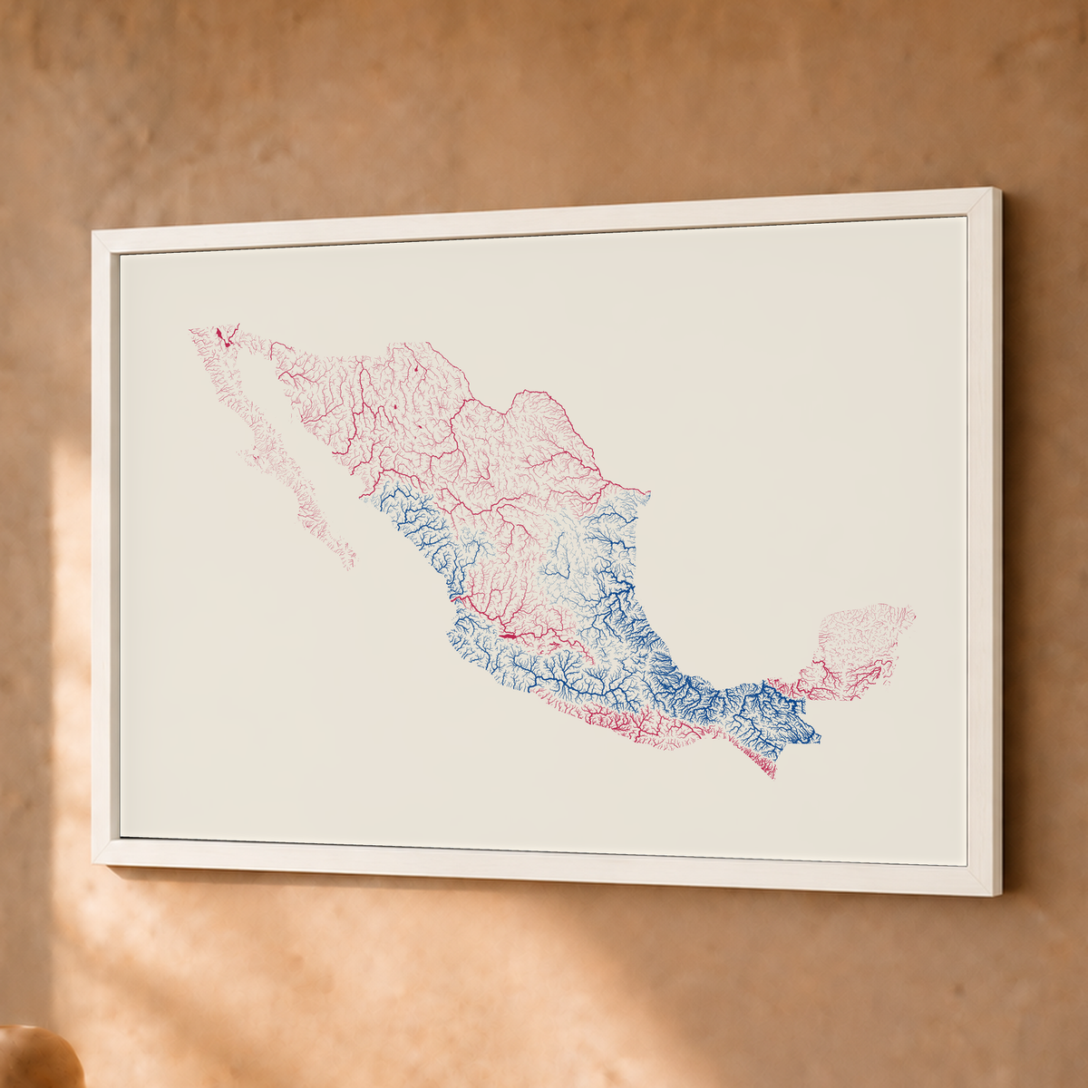 Beautiful Rivers — México — Risografia, Fine art emoldurado · 30 × 40 cm, Branco · Sem margem