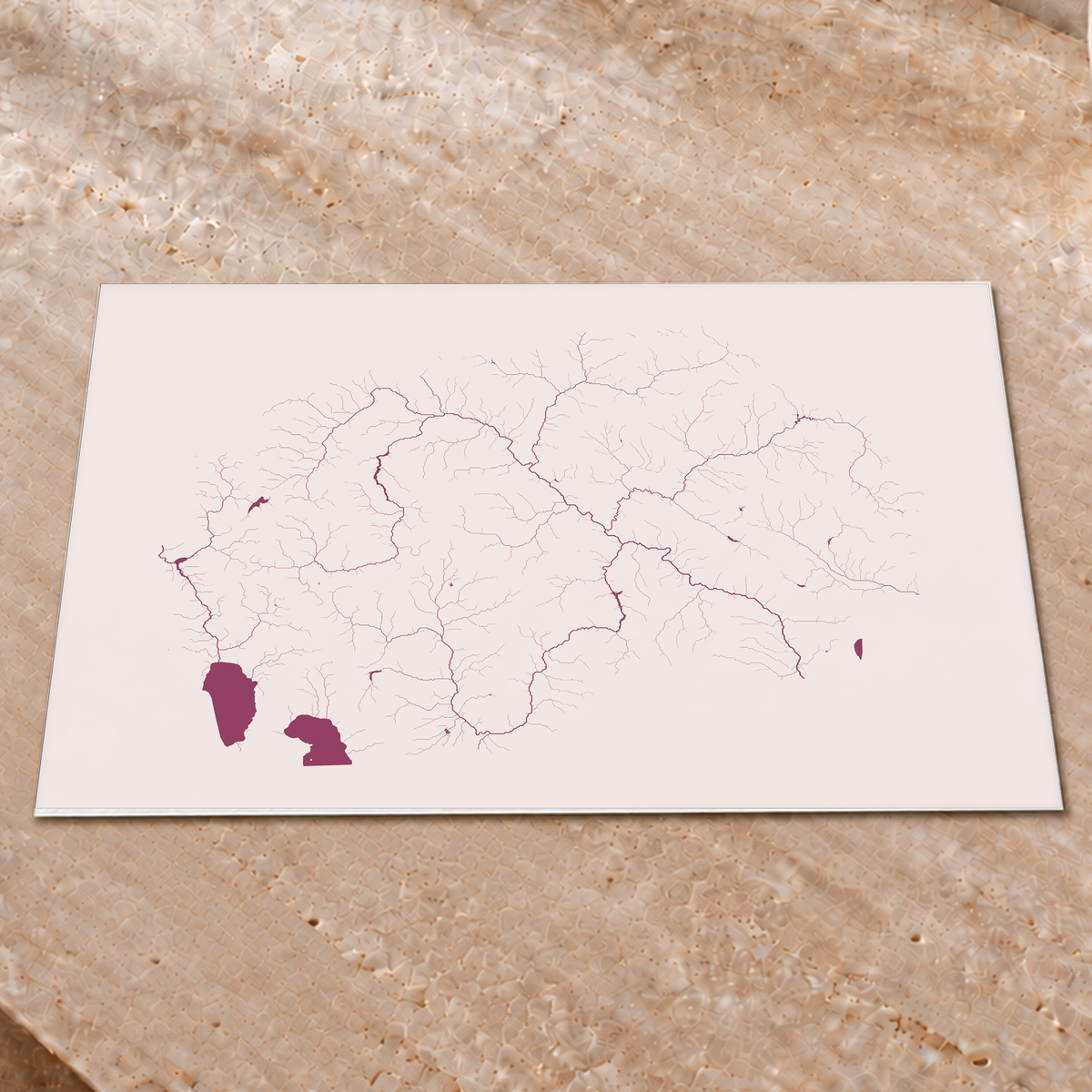 Beautiful Rivers — Macedónia do Norte — Ameixa e rosé, Impressão fine art · 45 × 60 cm, Sem margem