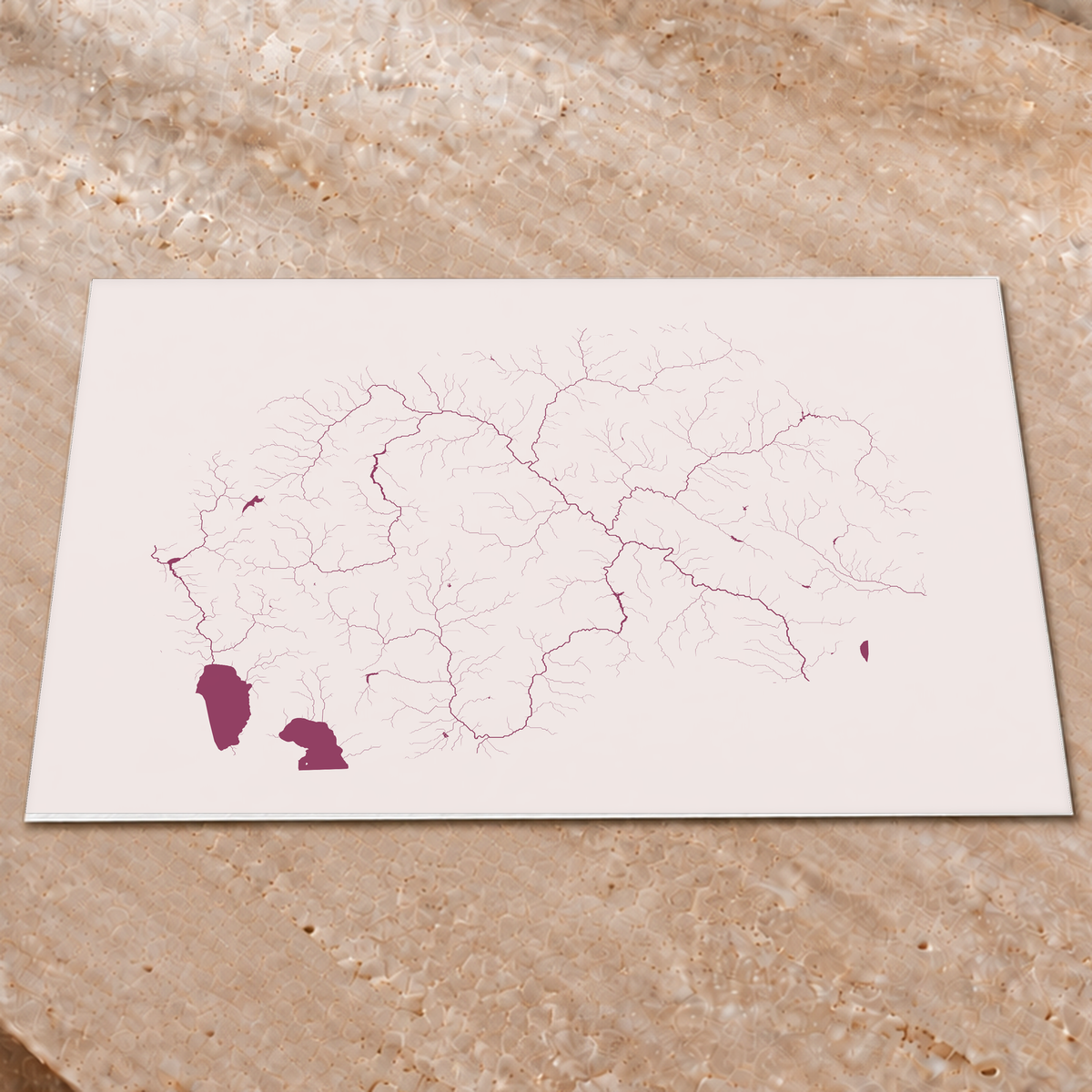 Beautiful Rivers — Macedónia do Norte — Ameixa e rosé, Impressão fine art · 60 × 80 cm, Sem margem
