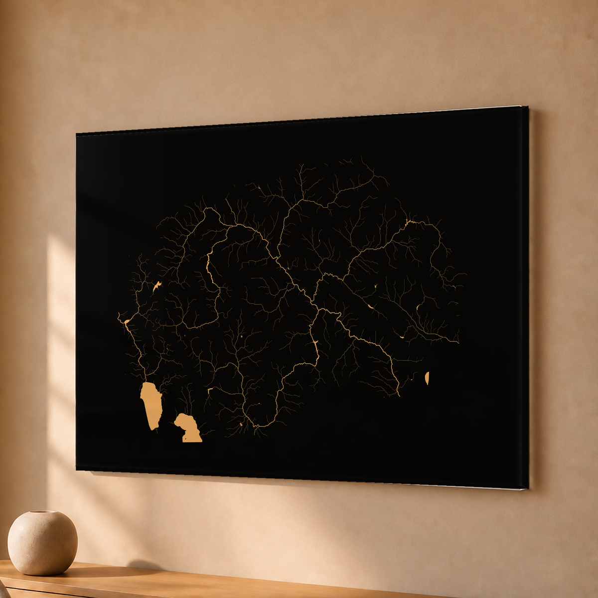 Beautiful Rivers — Macedónia do Norte — Cobre, Acrílico · 30 × 40 cm, Sem margem