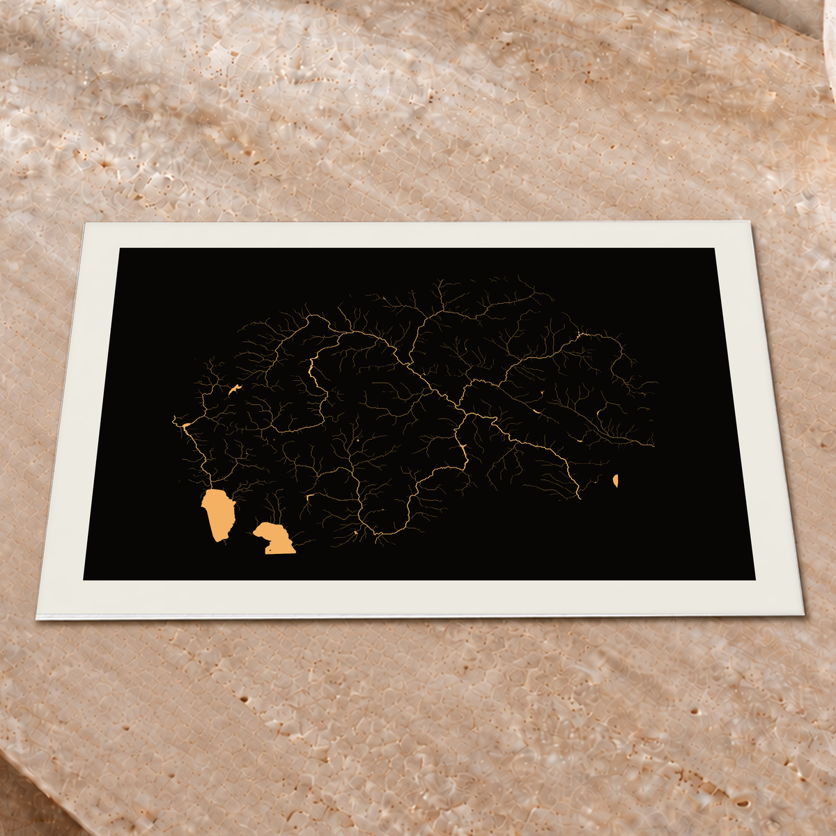 Beautiful Rivers — Macedónia do Norte — Cobre, Impressão fine art · 30 × 40 cm, Margem branca