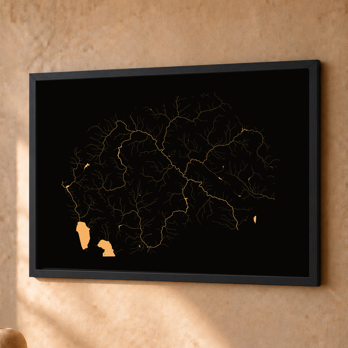Beautiful Rivers — Macedónia do Norte — Cobre, Fine art emoldurado · 30 × 40 cm, Preto · Sem margem