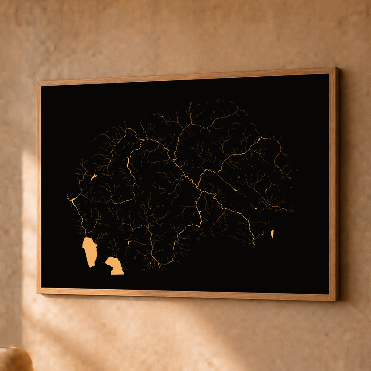 Beautiful Rivers — Macedónia do Norte — Cobre, Fine art emoldurado · 30 × 40 cm, Natural · Sem margem