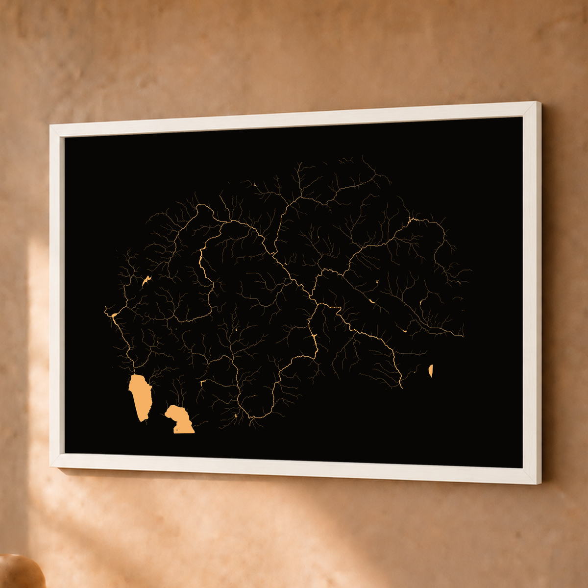 Beautiful Rivers — Macedónia do Norte — Cobre, Fine art emoldurado · 30 × 40 cm, Branco · Sem margem