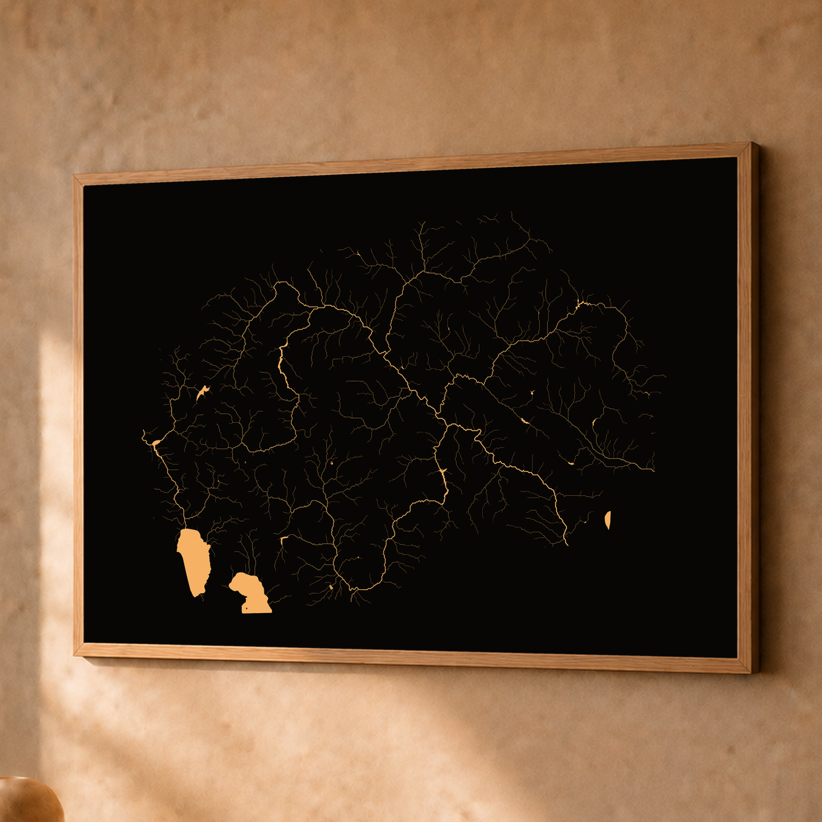 Beautiful Rivers — Macedónia do Norte — Cobre, Fine art emoldurado · 45 × 60 cm, Natural · Sem margem