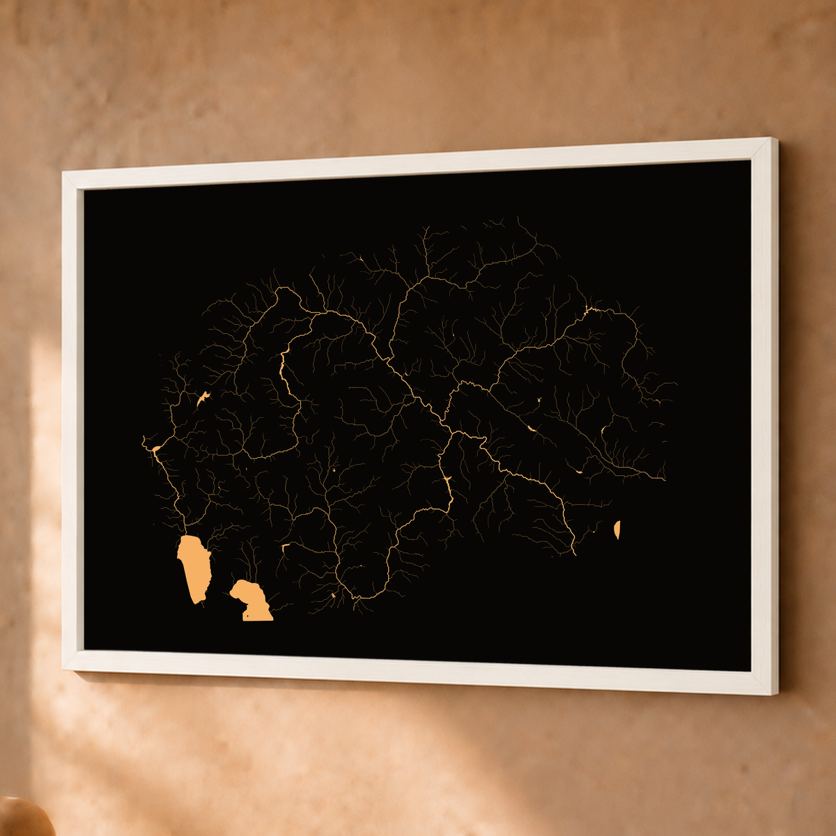 Beautiful Rivers — Macedónia do Norte — Cobre, Fine art emoldurado · 45 × 60 cm, Branco · Sem margem