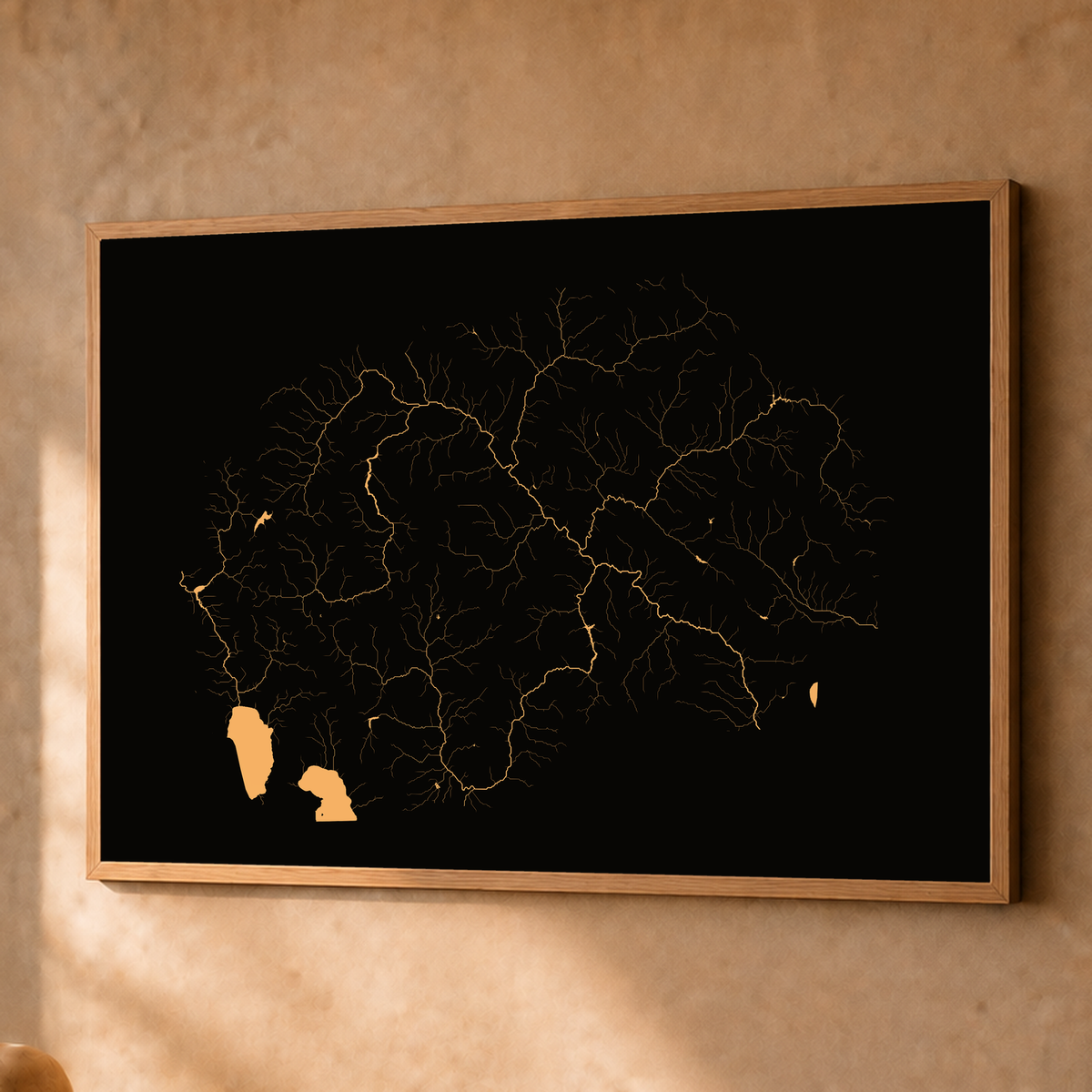 Beautiful Rivers — Macedónia do Norte — Cobre, Fine art emoldurado · 60 × 80 cm, Natural · Sem margem