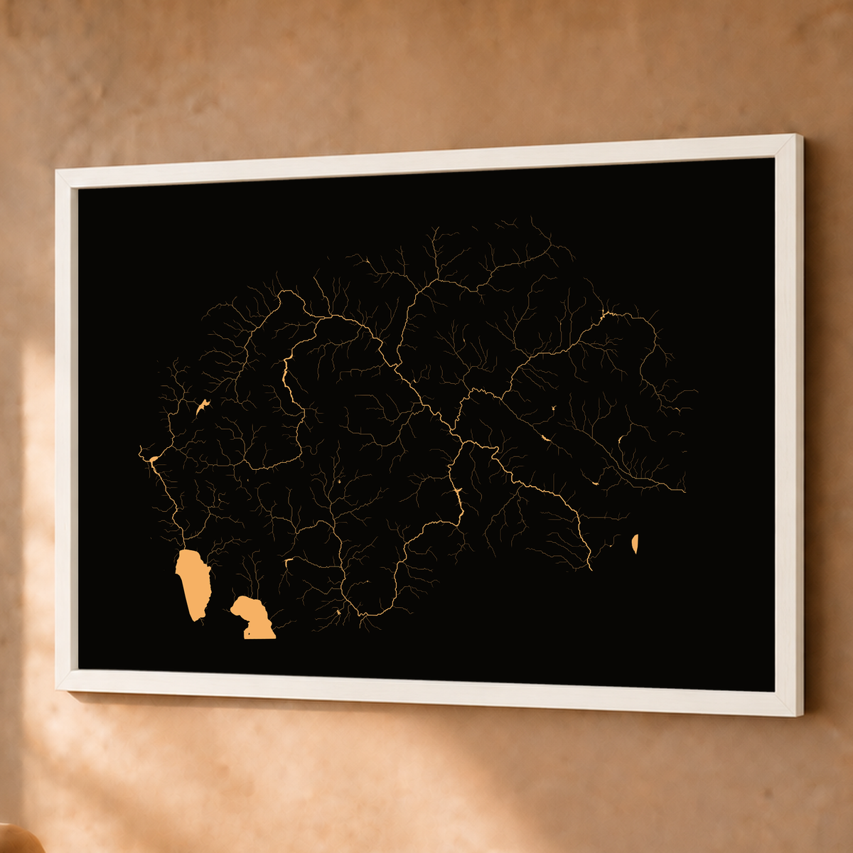 Beautiful Rivers — Macedónia do Norte — Cobre, Fine art emoldurado · 60 × 80 cm, Branco · Sem margem