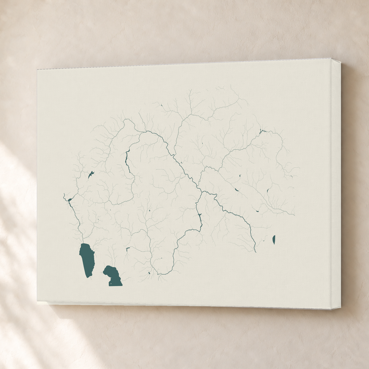 Beautiful Rivers — Macedónia do Norte — Natural e luminosa, Canvas · 30 × 40 cm, Sem margem
