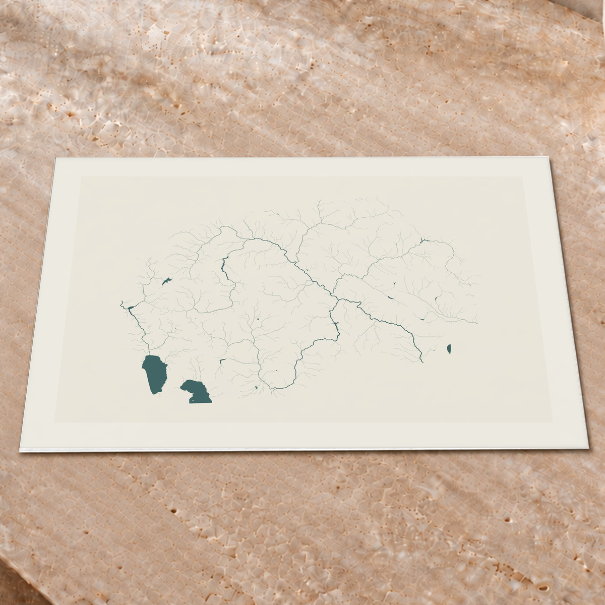 Beautiful Rivers — Macedónia do Norte — Natural e luminosa, Impressão fine art · 45 × 60 cm, Margem branca