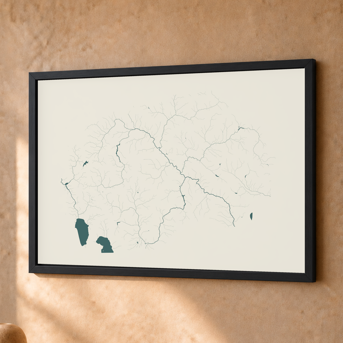 Beautiful Rivers — Macedónia do Norte — Natural e luminosa, Fine art emoldurado · 30 × 40 cm, Preto · Sem margem