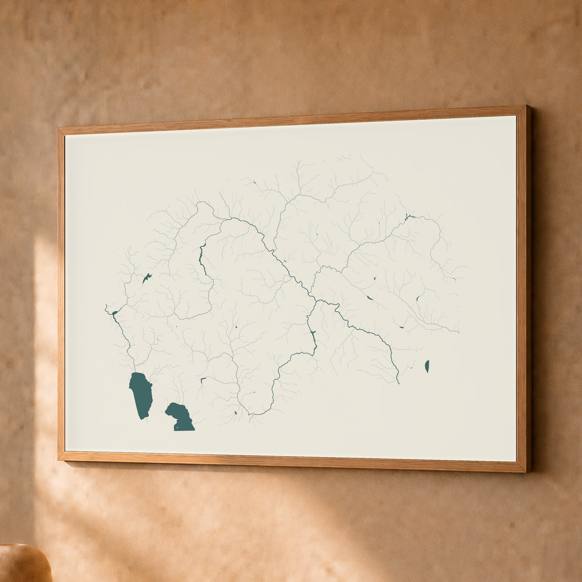 Beautiful Rivers — Macedónia do Norte — Natural e luminosa, Fine art emoldurado · 30 × 40 cm, Natural · Sem margem
