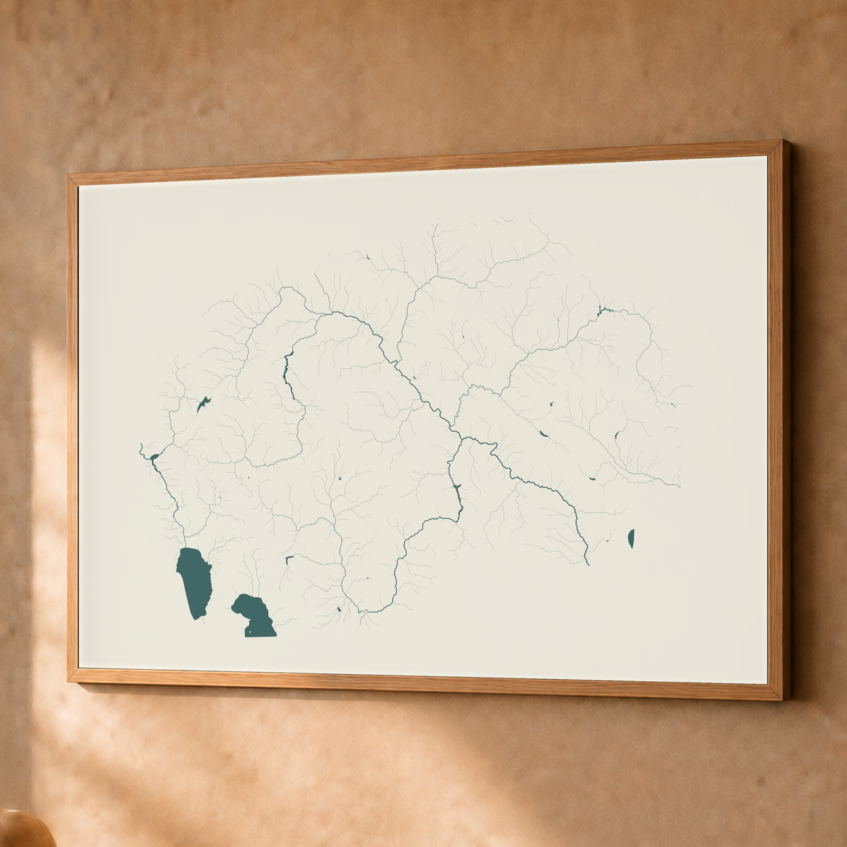 Beautiful Rivers — Macedónia do Norte — Natural e luminosa, Fine art emoldurado · 60 × 80 cm, Natural · Sem margem