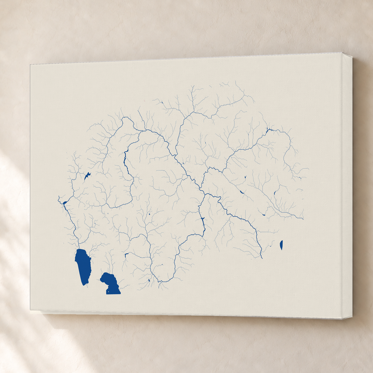 Beautiful Rivers — Macedónia do Norte — Risografia, Canvas · 60 × 80 cm, Sem margem