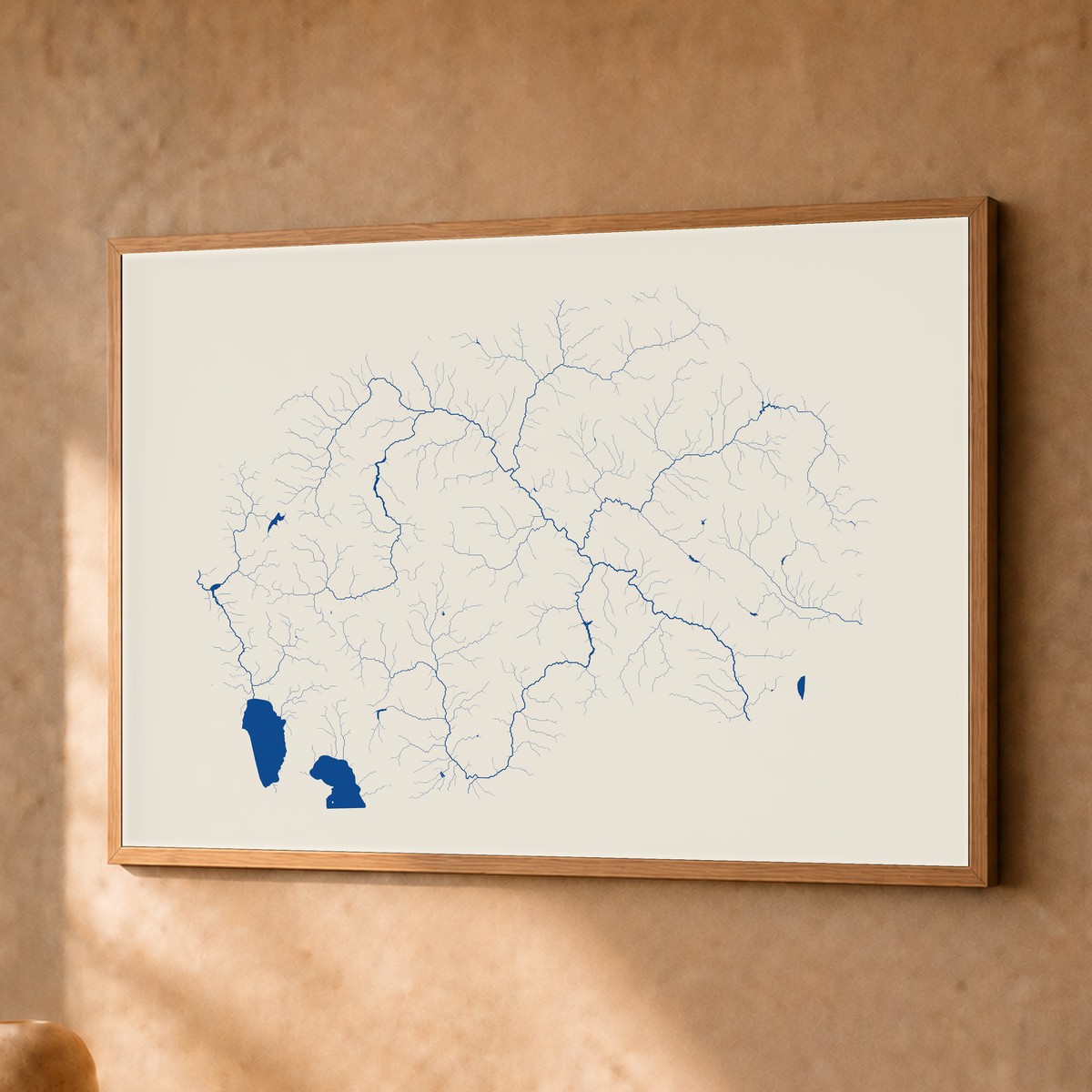 Beautiful Rivers — Macedónia do Norte — Risografia, Fine art emoldurado · 30 × 40 cm, Natural · Sem margem