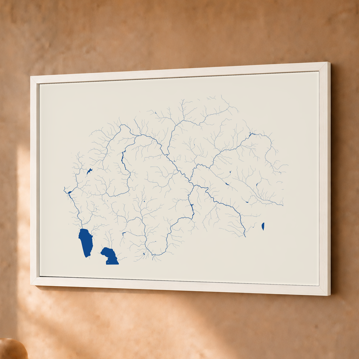Beautiful Rivers — Macedónia do Norte — Risografia, Fine art emoldurado · 30 × 40 cm, Branco · Sem margem