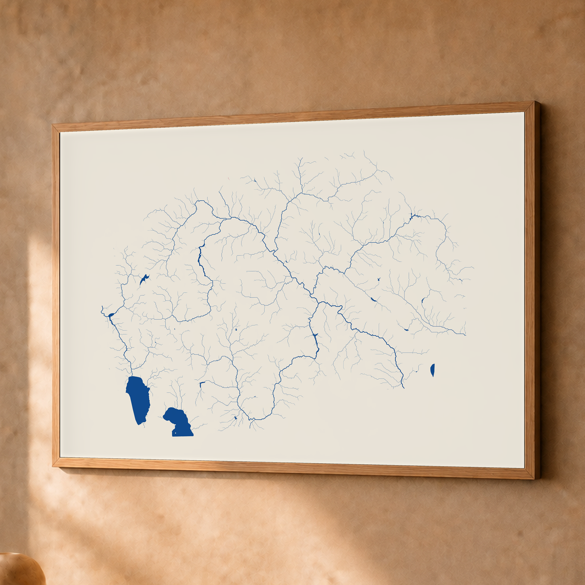 Beautiful Rivers — Macedónia do Norte — Risografia, Fine art emoldurado · 45 × 60 cm, Natural · Sem margem