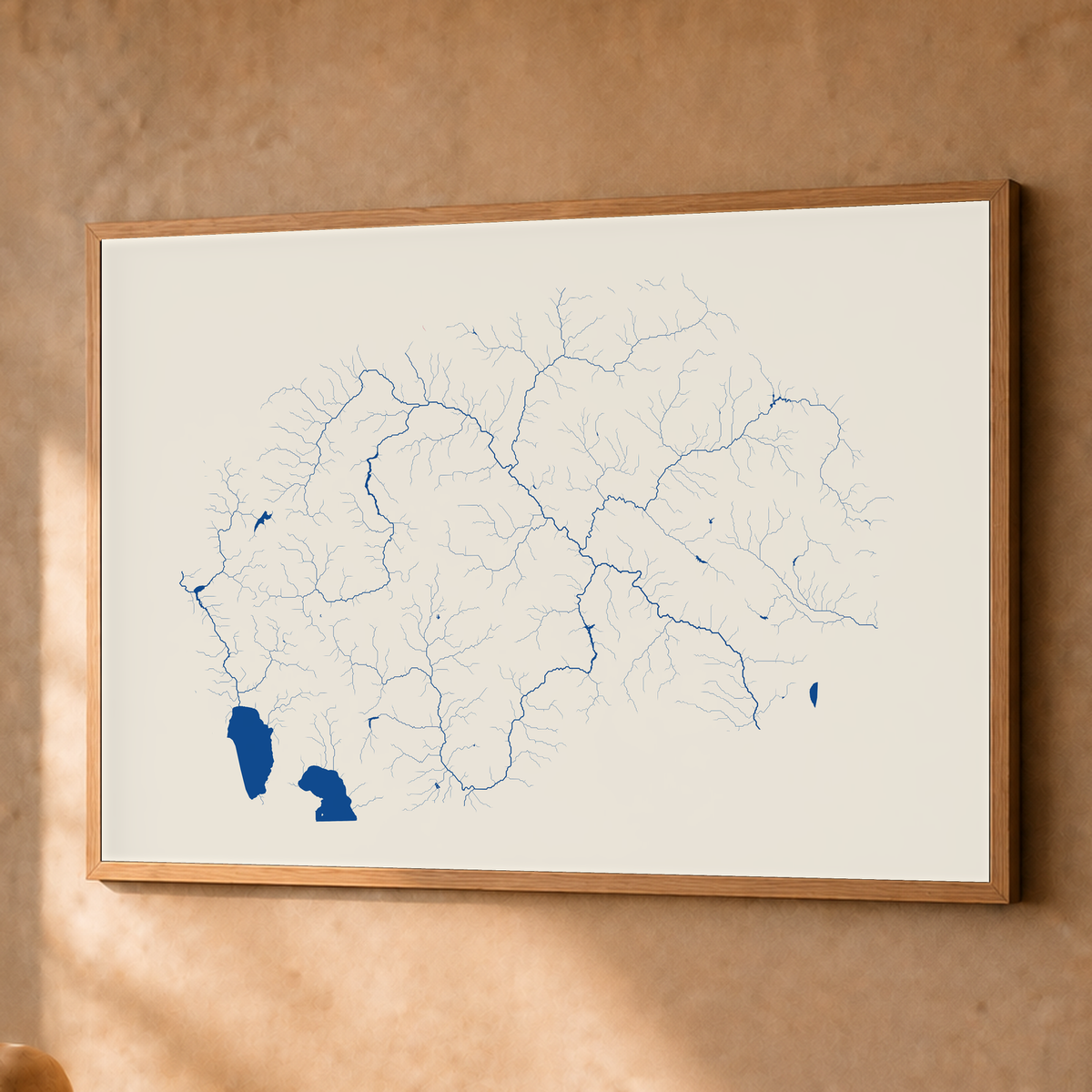 Beautiful Rivers — Macedónia do Norte — Risografia, Fine art emoldurado · 60 × 80 cm, Natural · Sem margem