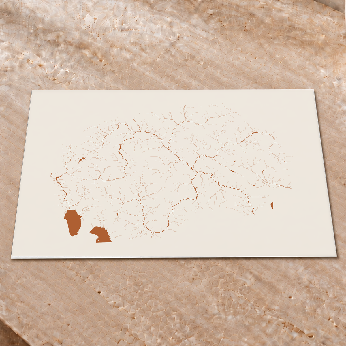 Beautiful Rivers — Macedónia do Norte — Terracota e areia, Impressão fine art · 45 × 60 cm, Sem margem