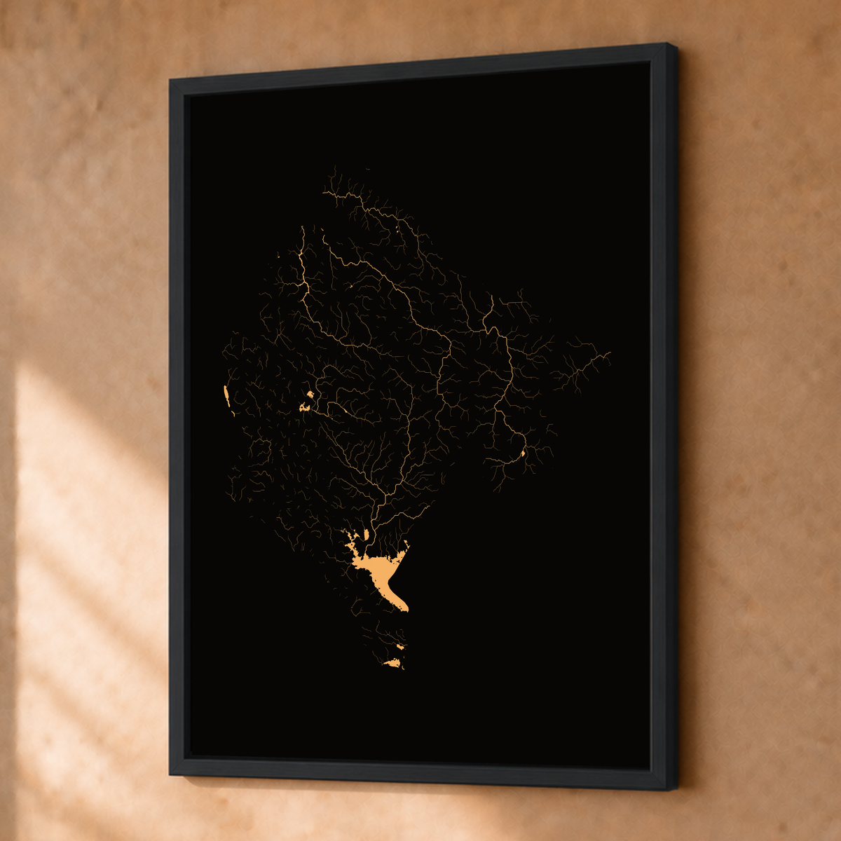 Beautiful Rivers — Montenegro — Cobre, Fine art emoldurado · 30 × 40 cm, Preto · Sem margem