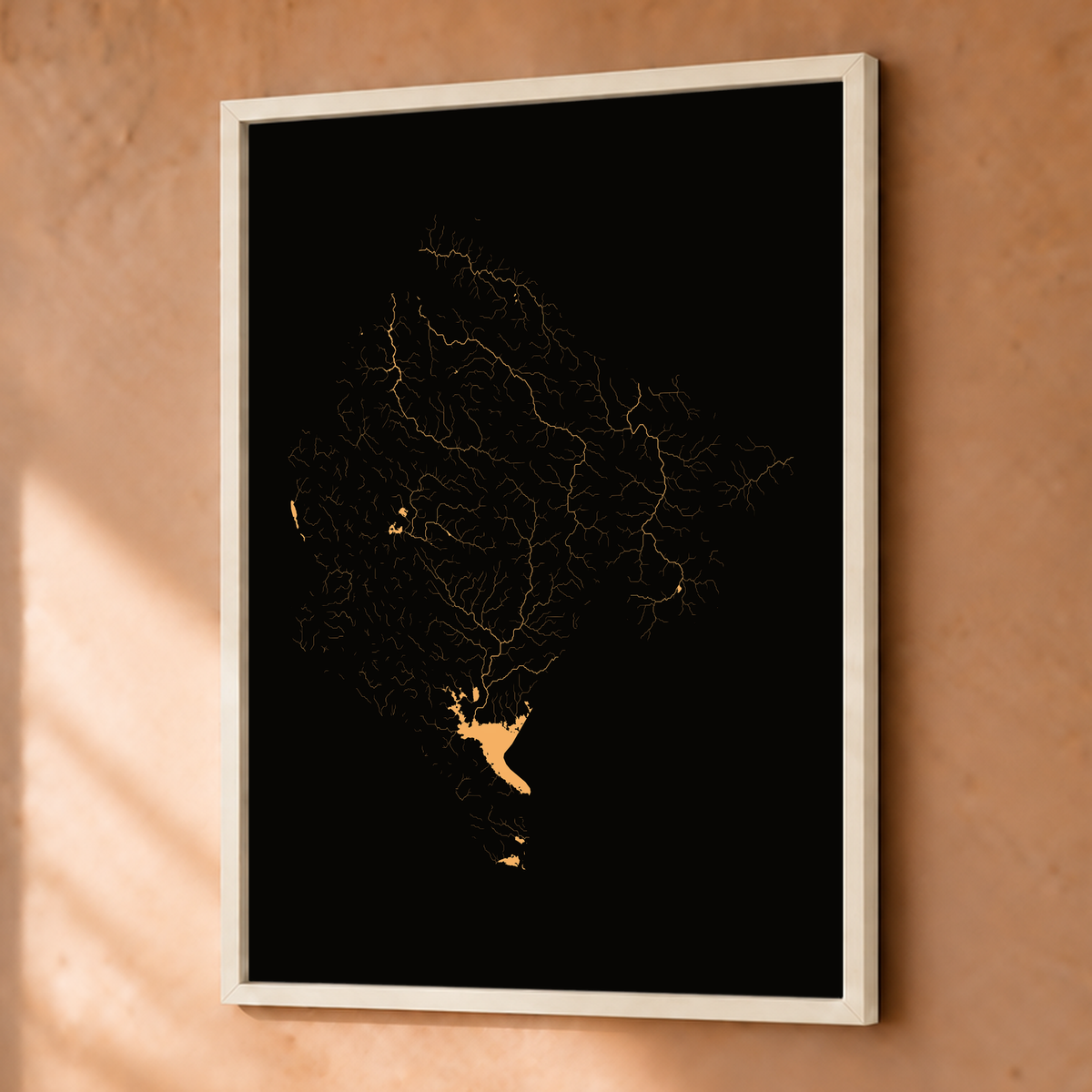 Beautiful Rivers — Montenegro — Cobre, Fine art emoldurado · 30 × 40 cm, Branco · Sem margem