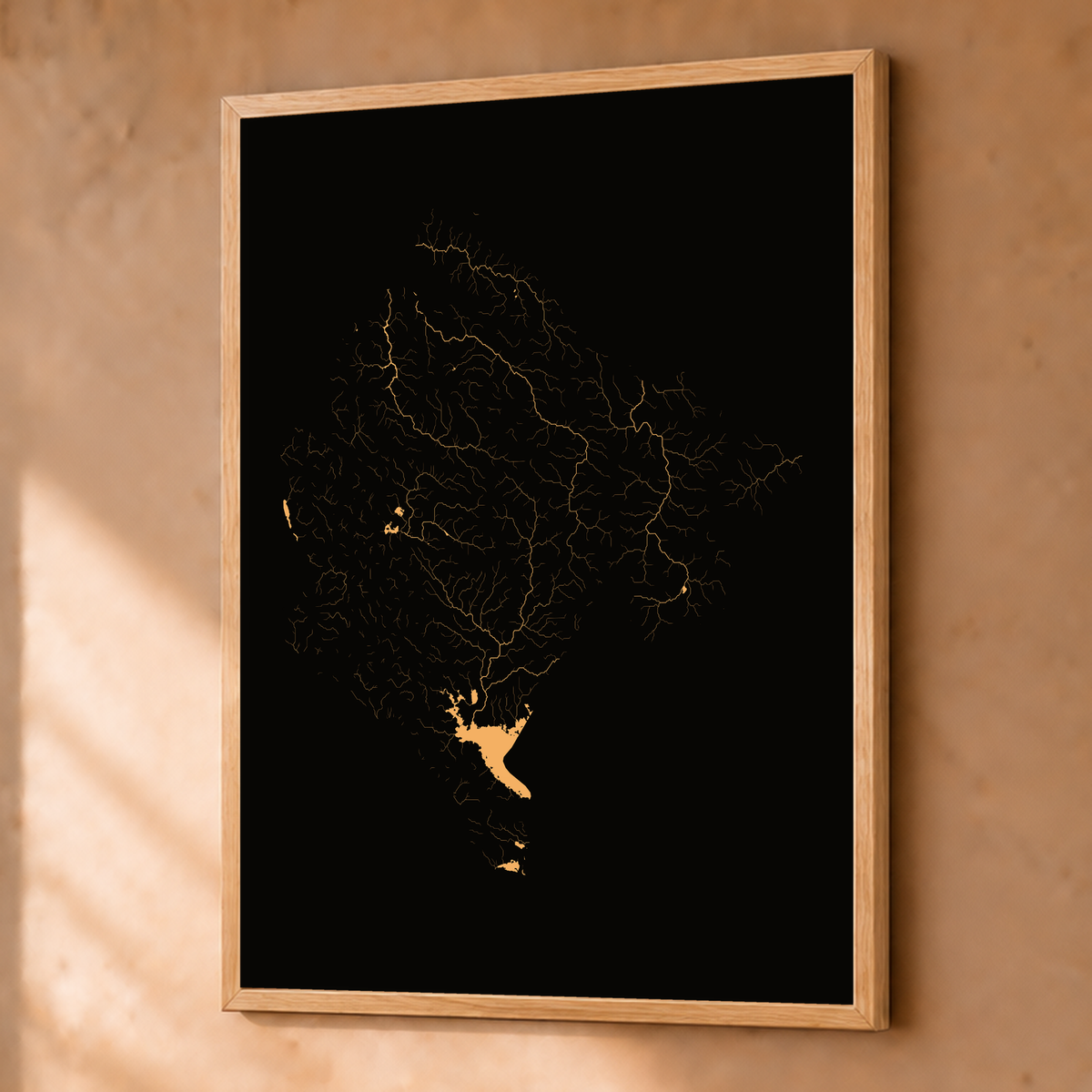 Beautiful Rivers — Montenegro — Cobre, Fine art emoldurado · 45 × 60 cm, Natural · Sem margem