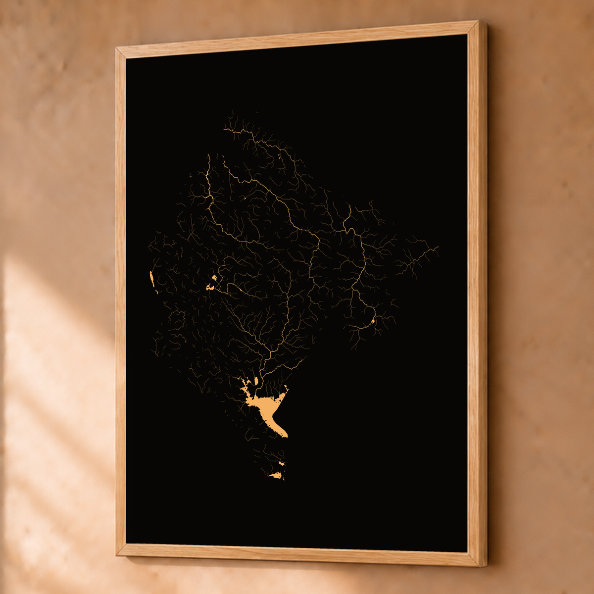 Beautiful Rivers — Montenegro — Cobre, Fine art emoldurado · 60 × 80 cm, Natural · Sem margem